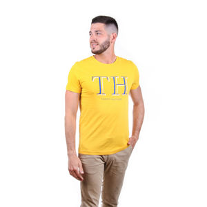 Tommy Hilfiger pánské žluté tričko Monogram - L (ZCM)